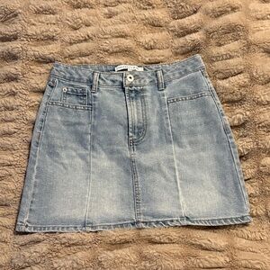 Celebrity Pink Light Blue Denim Mini Skirt